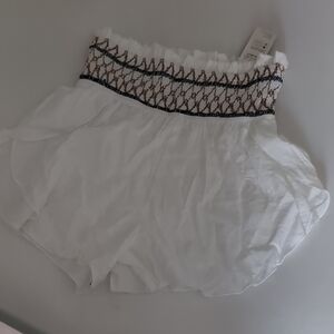 White Smocked Women's Shorts
